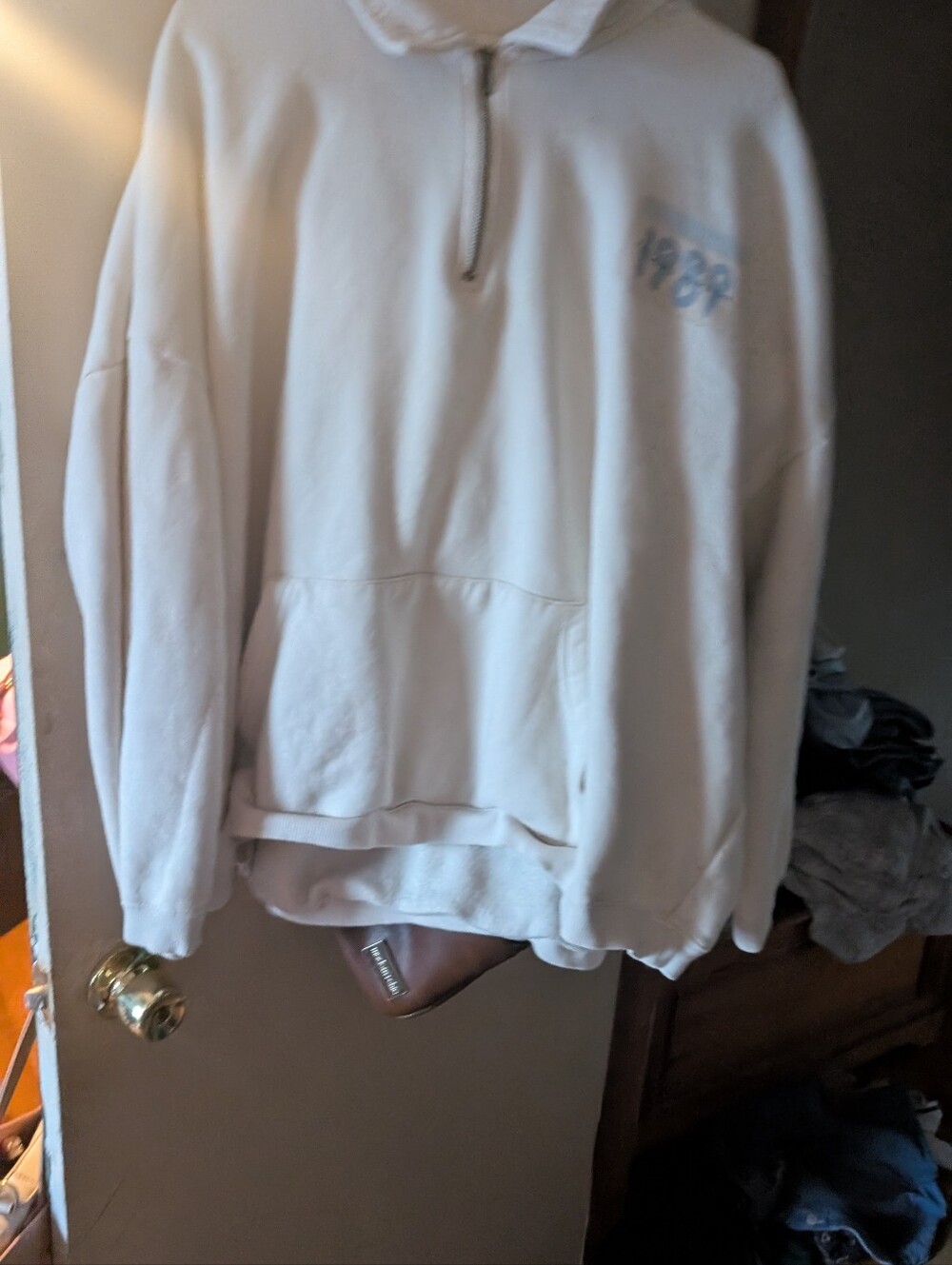 Woman's Cream Half-Zip Pullover Sweater